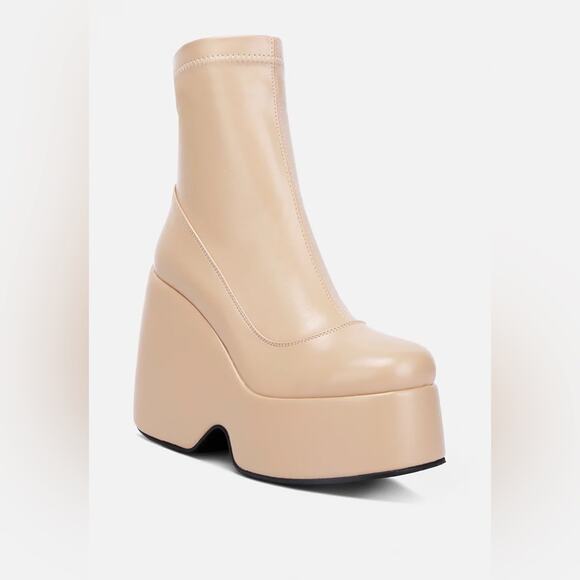 Rag & Co Purnell Platform Wedge Booties - Picture 1 of 9